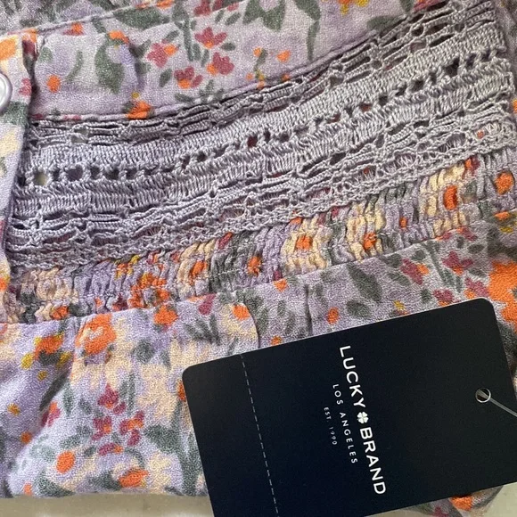 Lucky Brand Purple Floral Blouse - Picture 3 of 4